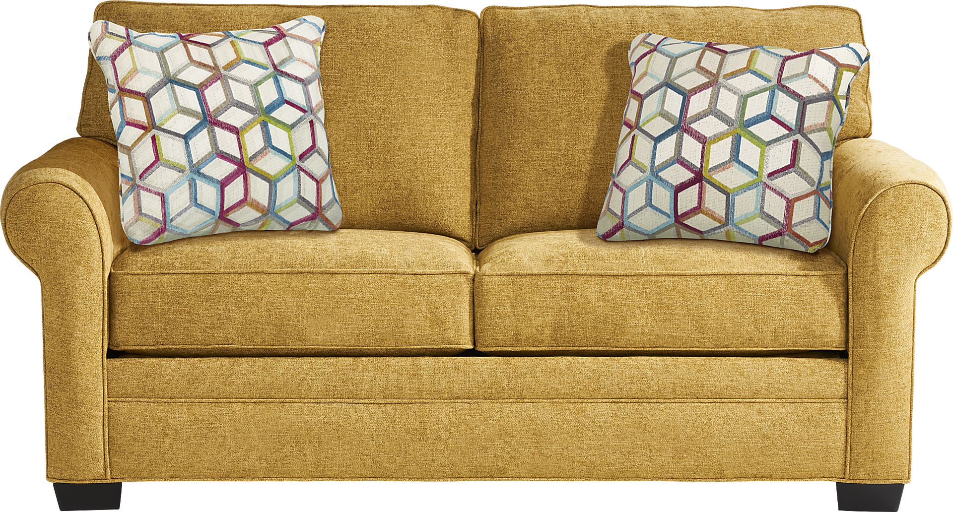 Bellingham Sunflower Textured Chenille Gel Foam Sleeper Loveseat - Image 1