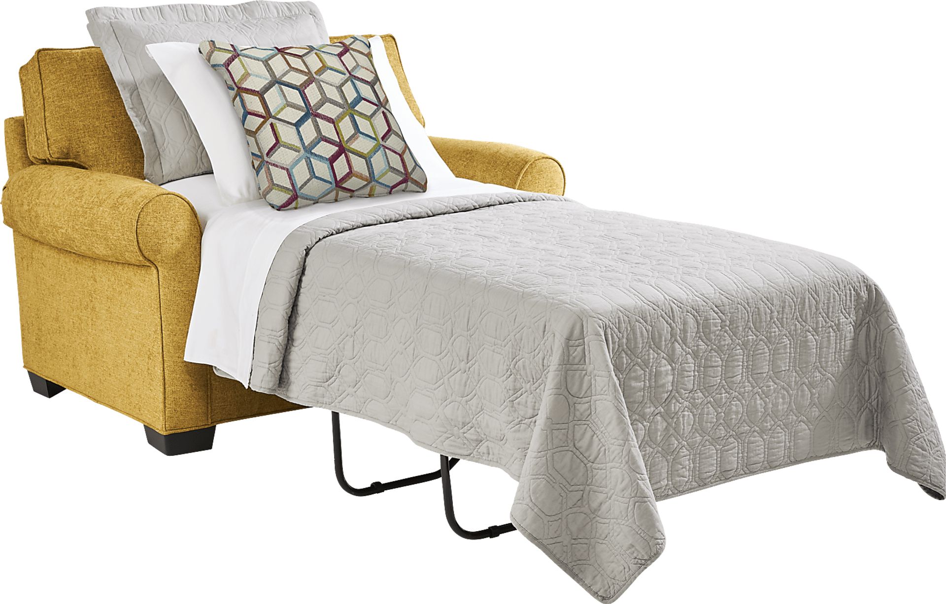 Bellingham Sunflower Textured Chenille Sleeper Chair - Image 2