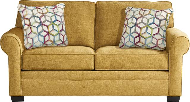 Bellingham Sunflower Textured Chenille Sleeper Loveseat - Thumbnail - Image 1
