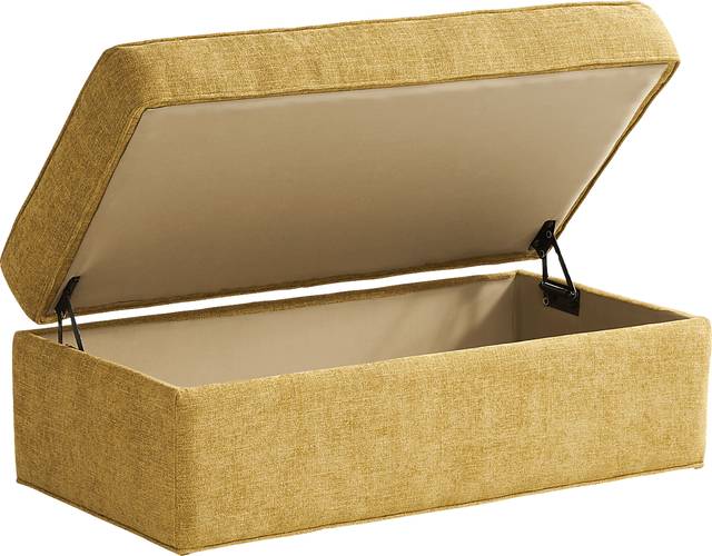 Bellingham Sunflower Chenille Storage Ottoman - Thumbnail - Image 3