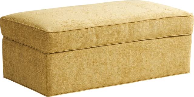 Bellingham Sunflower Chenille Storage Ottoman - Thumbnail - Image 1