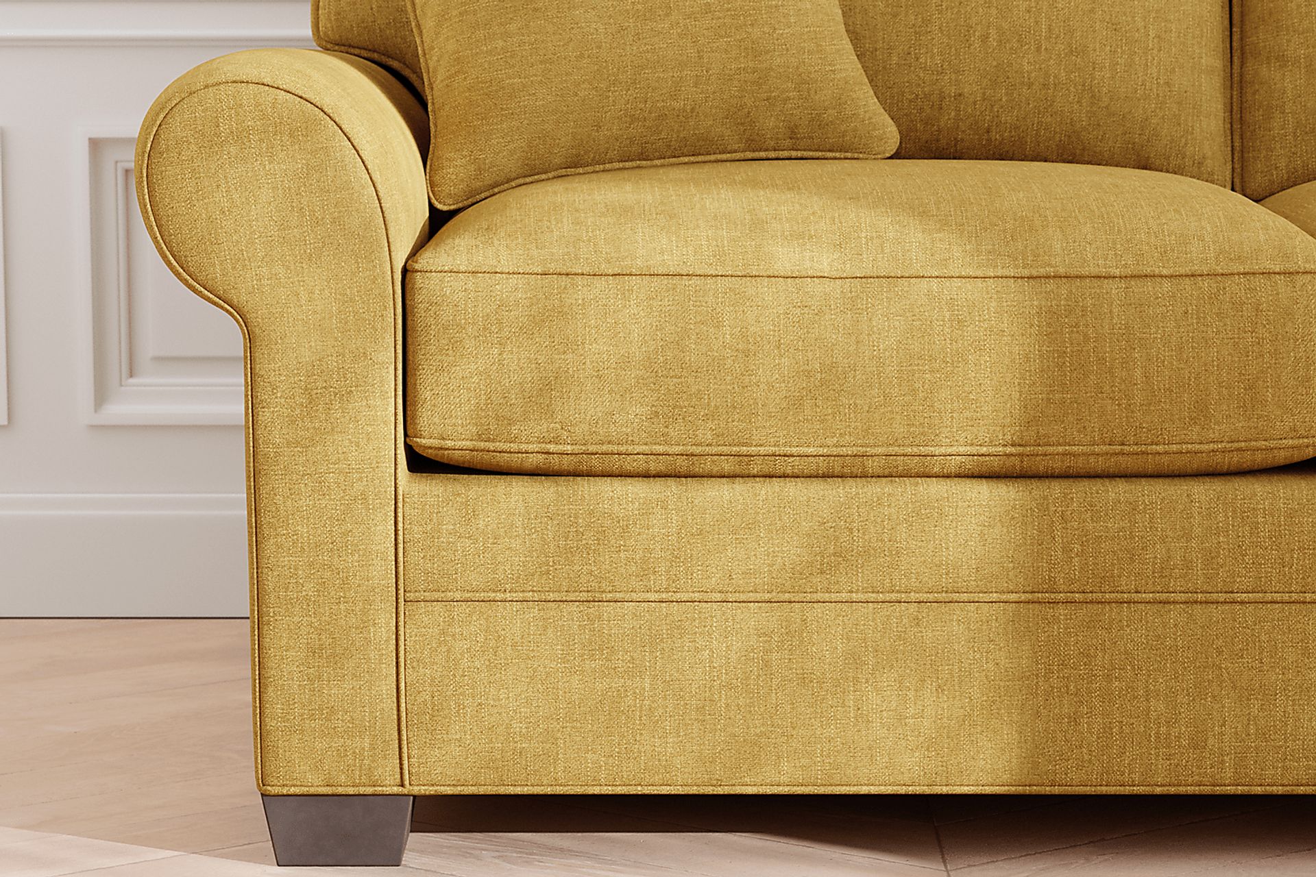 Bellingham Sunflower Textured Chenille Gel Foam Sleeper Loveseat - Image 8