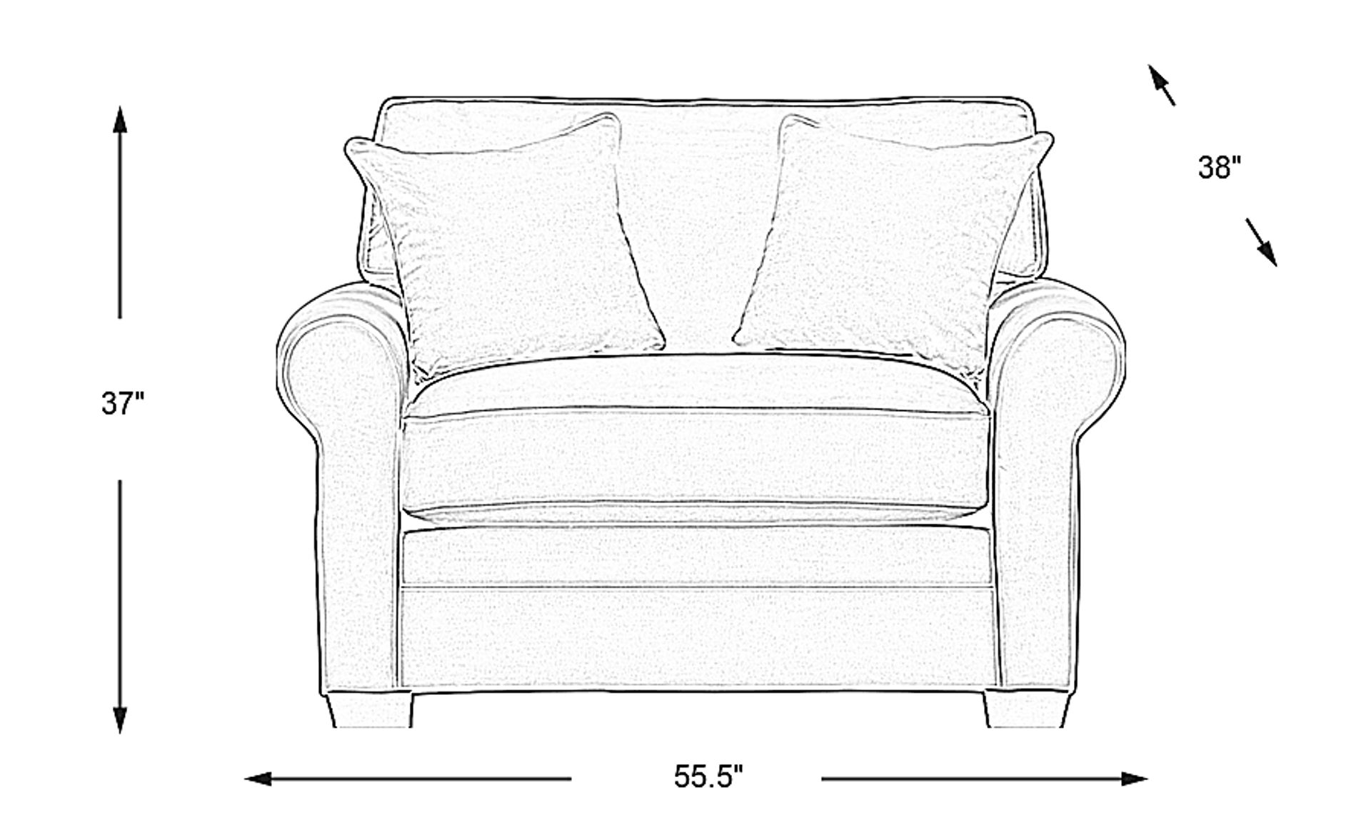Dimension Image. Please refer to the Dimension Tab on this page for dimension details.
