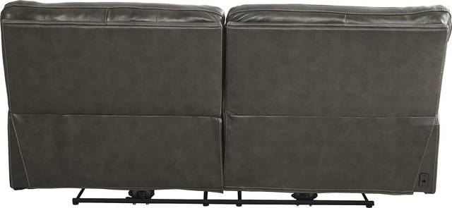 Cindy Crawford Home Bernsley Gray Leather 8 Pc Dual Power Reclining Living Room - Thumbnail - Image 3