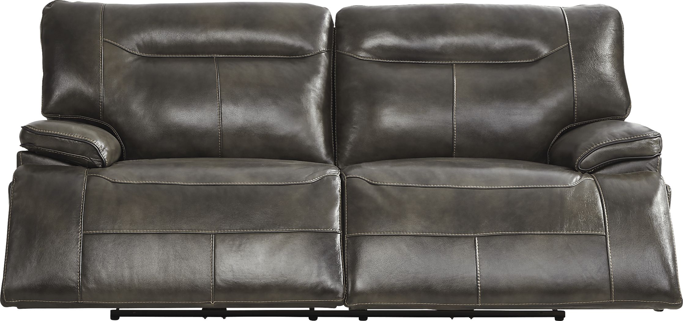 crawford collection dual reclining sofa premium leather