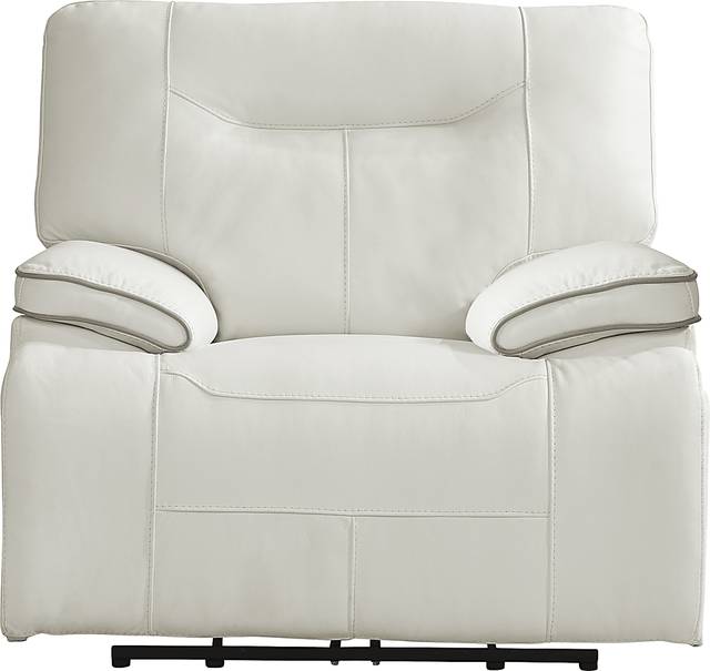 Bernsley White Dual Power Recliner - Thumbnail - Image 2