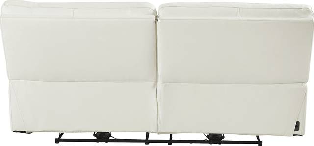 Cindy Crawford Home Bernsley White Leather Dual Power Reclining Sofa - Thumbnail - Image 3