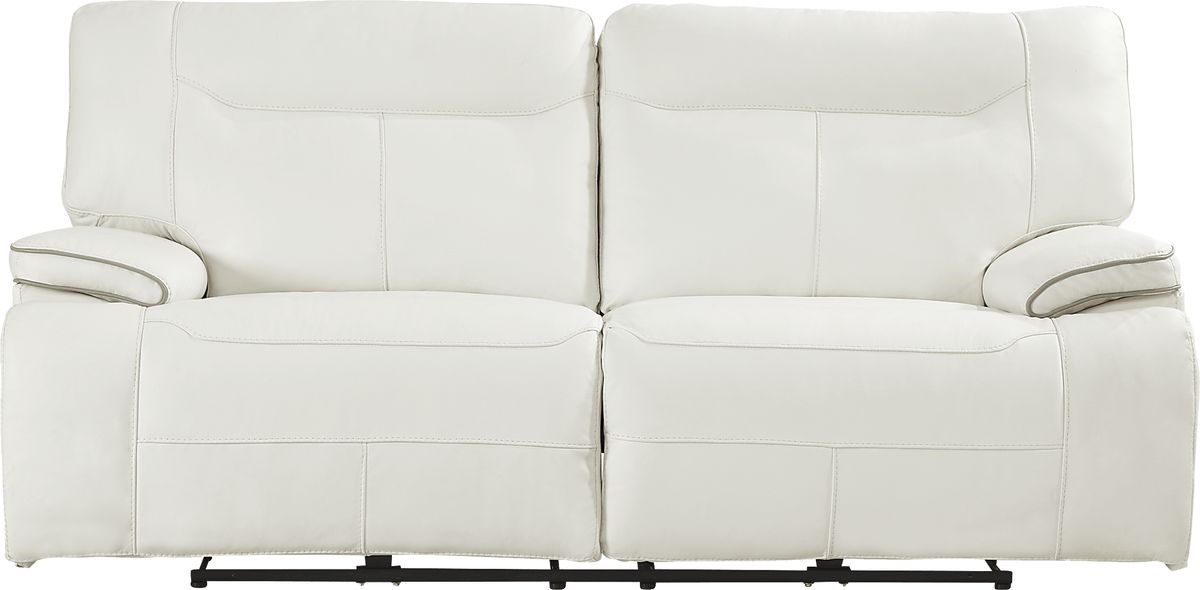 Cindy crawford white leather sofa discount