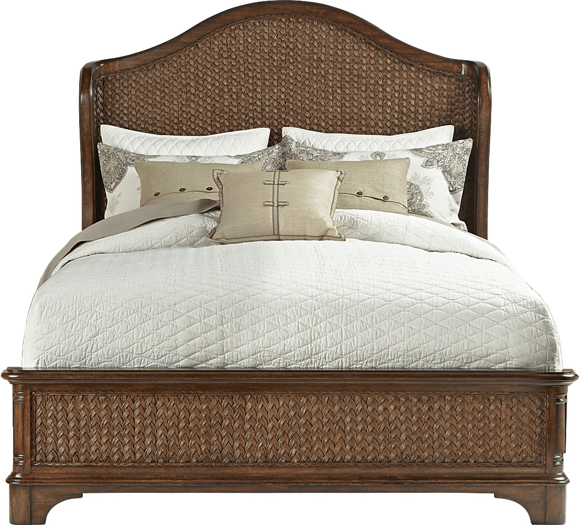 Cindy Crawford Home Bondi Beach Brown 3 Pc Queen Wing Bed - Image 1