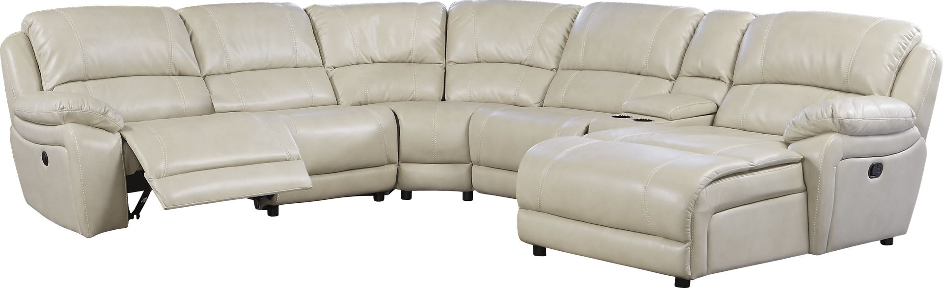 Cindy Crawford Home Breckenridge Hills Stone 6 Pc Reclining Sectional - Image 3