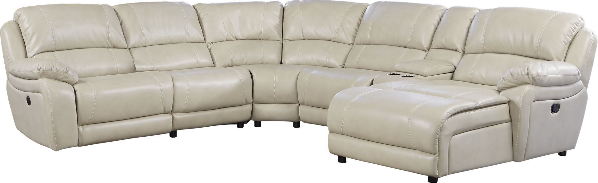 Cindy Crawford Home Breckenridge Hills Stone 6 Pc Reclining Sectional - Image 1