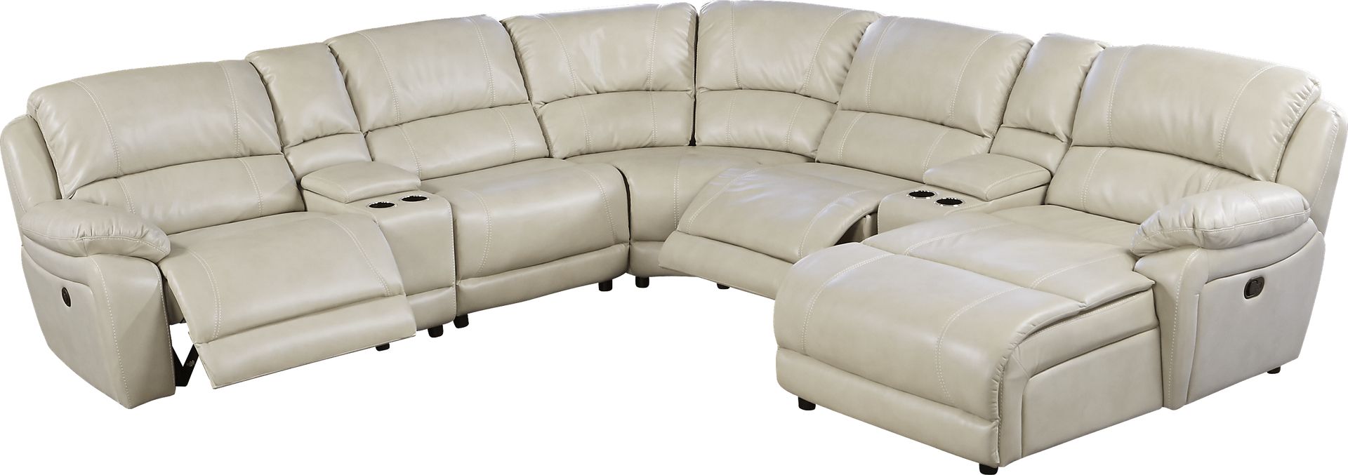 Cindy Crawford Home Breckenridge Hills Stone 7 Pc Reclining Sectional - Image 2