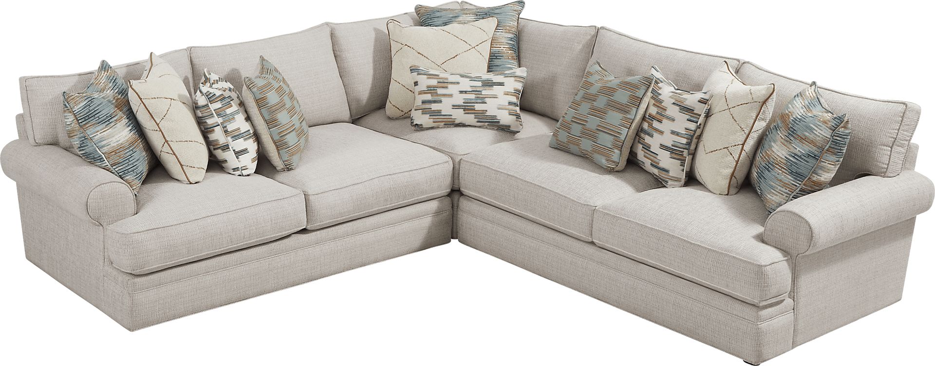Cindy Crawford Home Brookview Heights Beige 6 Pc Sectional Living Room - Image 3