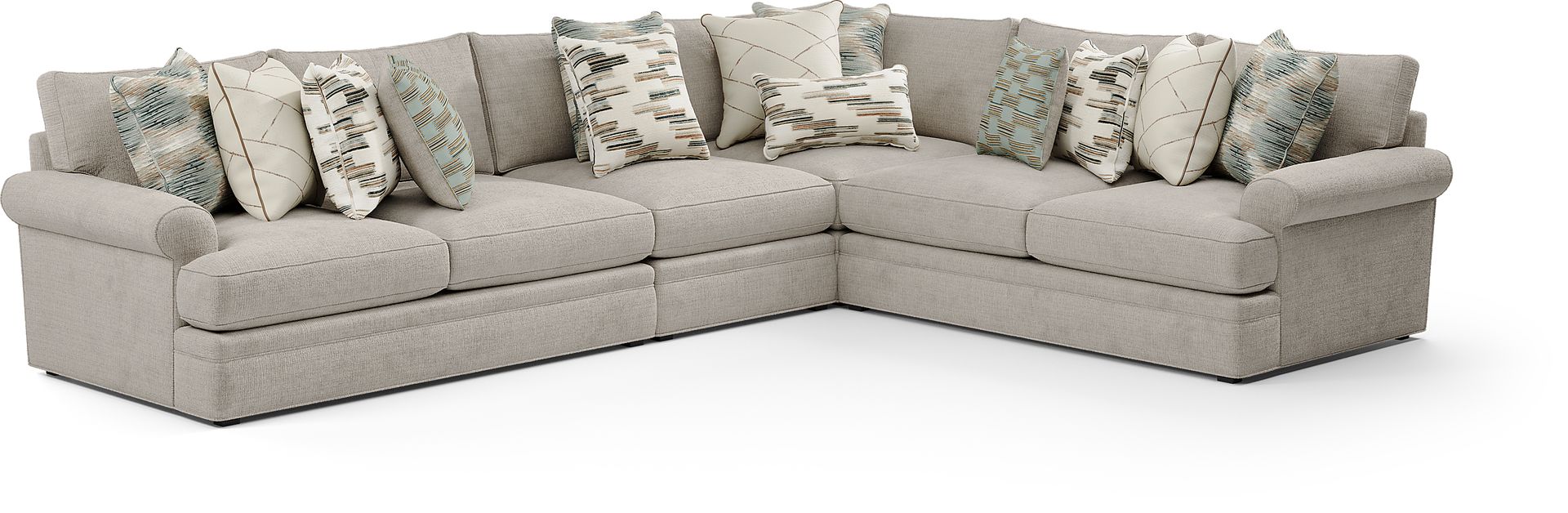 Brookview Heights Beige 4 Pc Sectional - Image 1