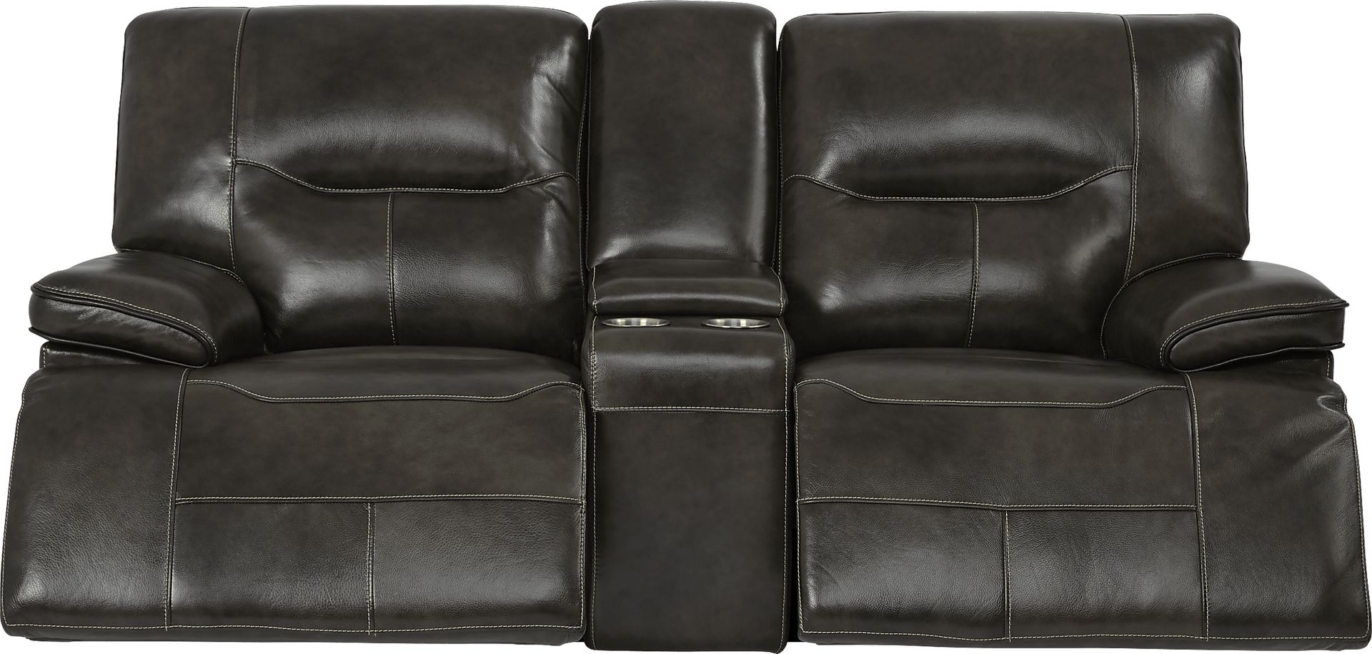 Cindy Crawford Home Caletta Gray 5 Pc Leather Power Reclining Living Room - Image 6