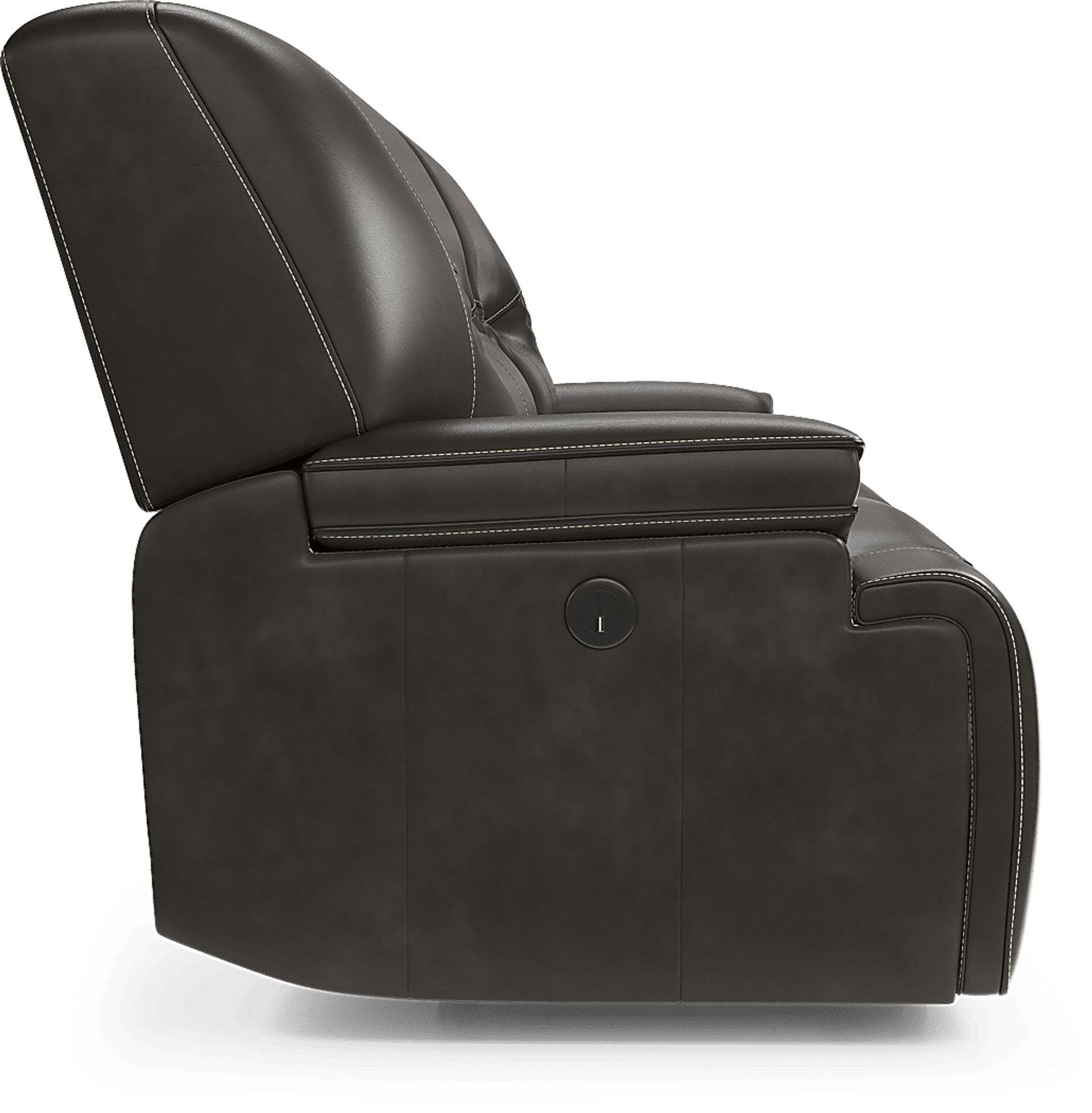 Cindy Crawford Home Caletta Gray 5 Pc Leather Power Reclining Living Room - Image 4