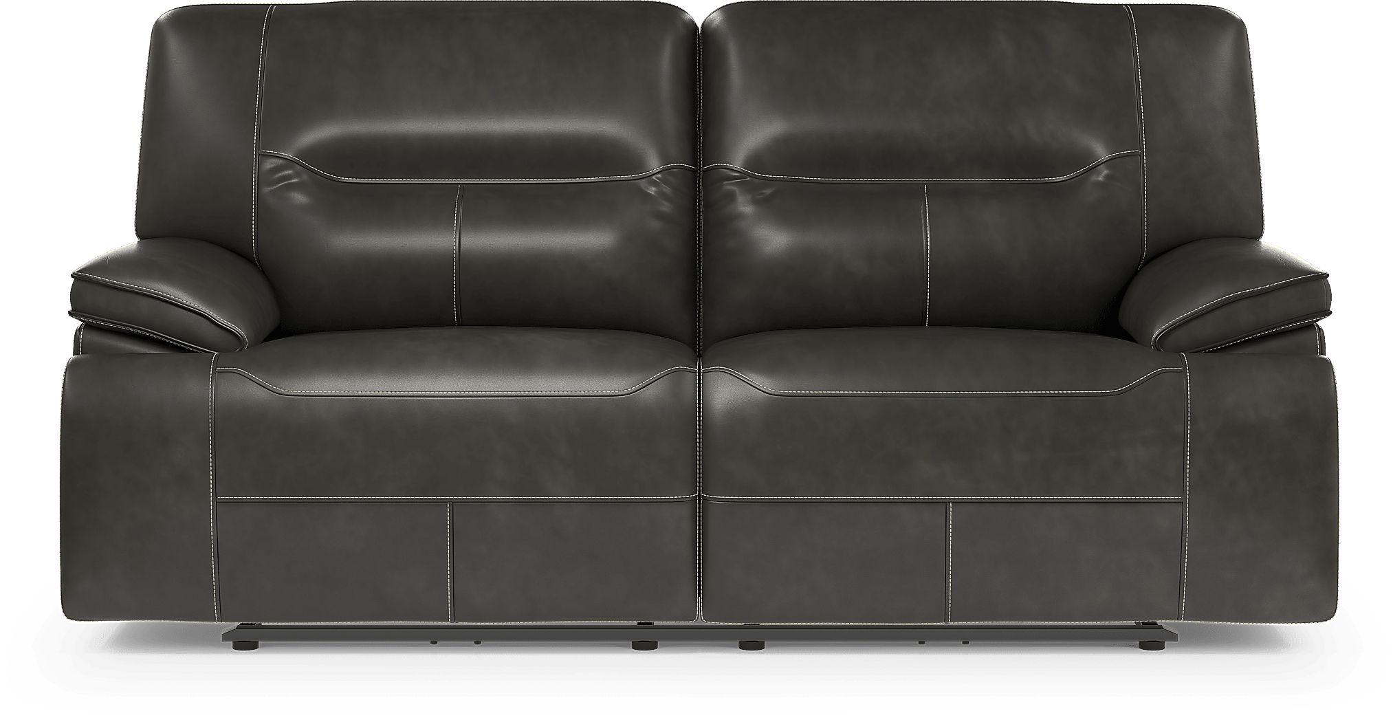 Cindy Crawford Home Caletta Gray Leather Power Reclining Sofa Rooms To Go