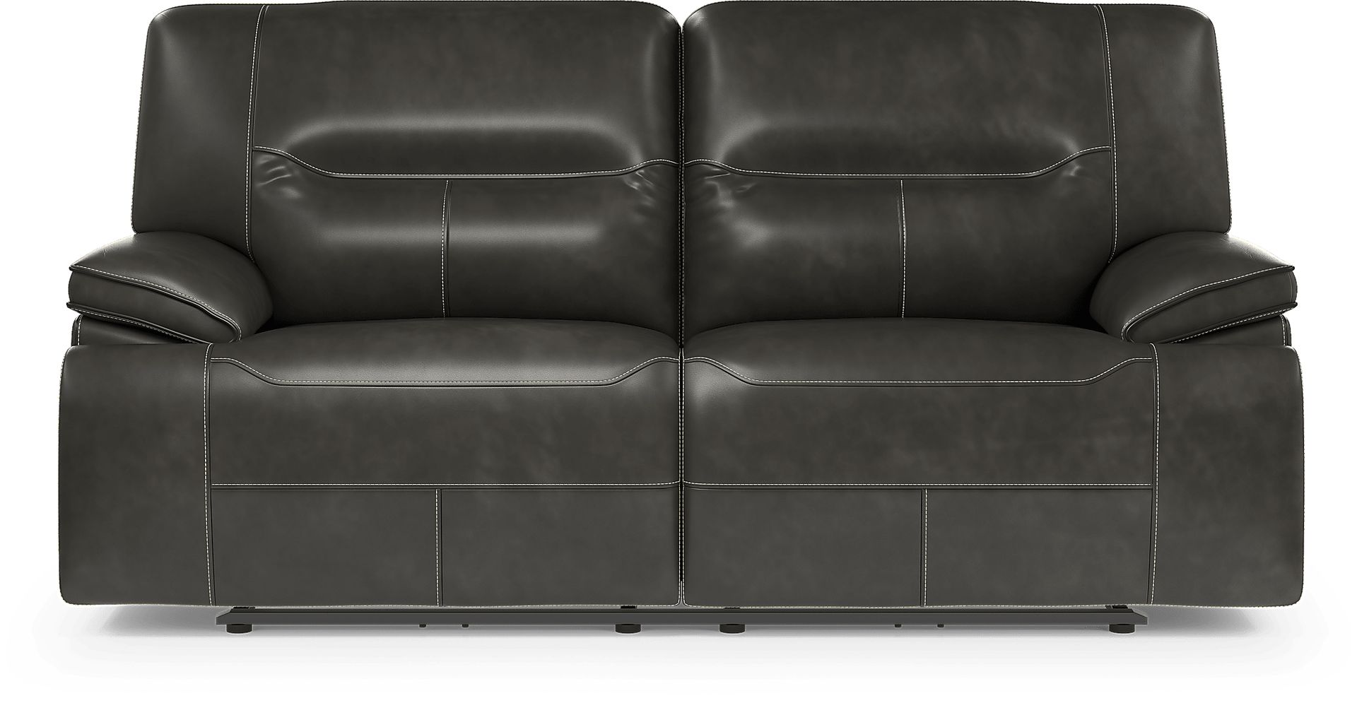 Cindy Crawford Home Caletta Gray 5 Pc Leather Power Reclining Living Room - Image 2