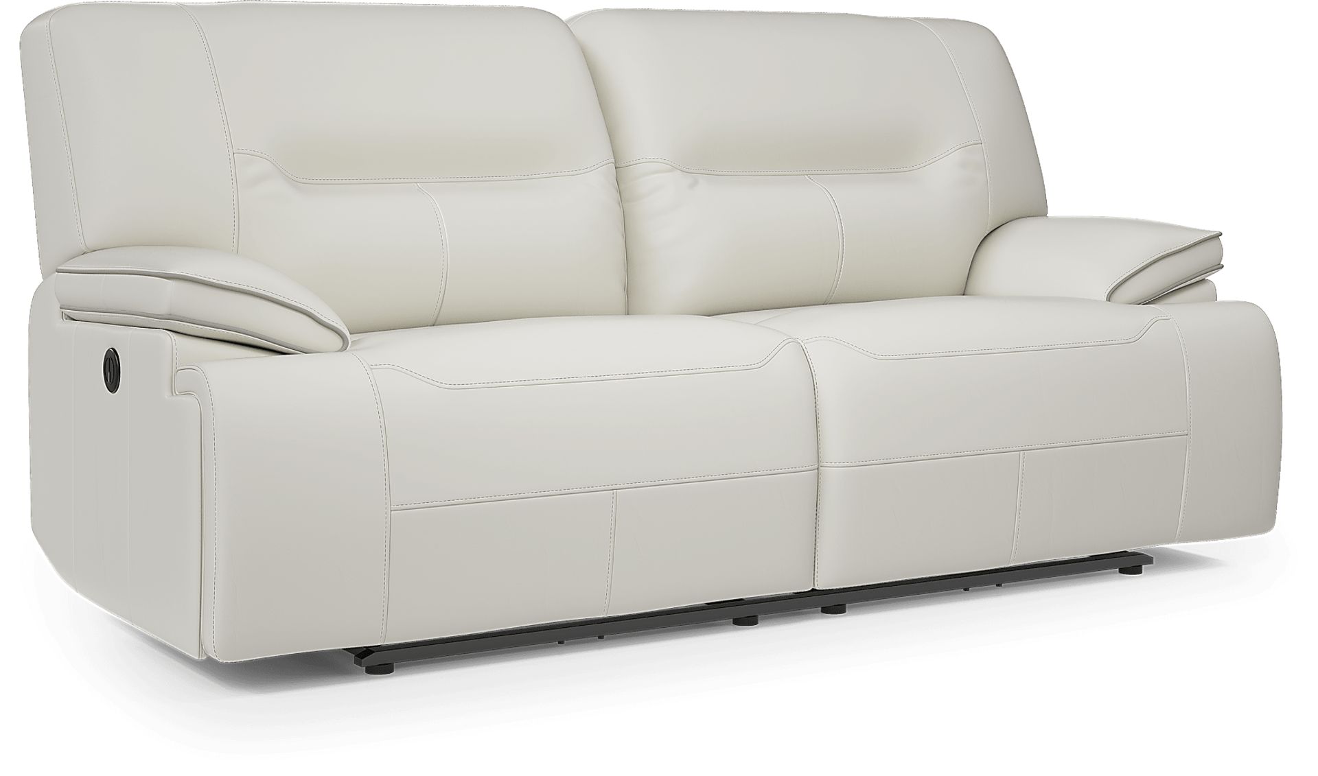 Cindy Crawford Home Caletta Off-White 5 Pc Leather Power Reclining Living Room - Image 3