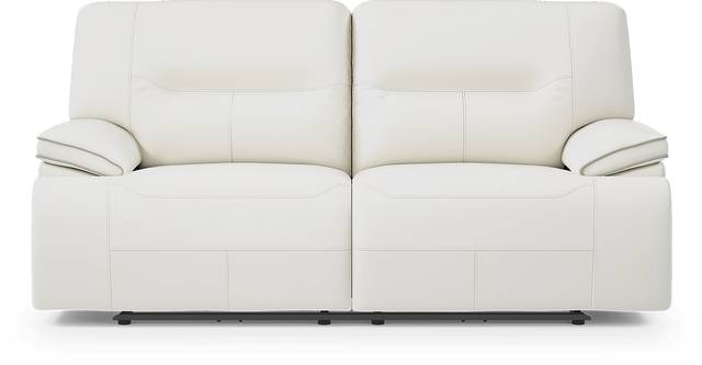 Cindy Crawford Home Caletta Off-White 5 Pc Leather Reclining Living Room - Thumbnail - Image 2