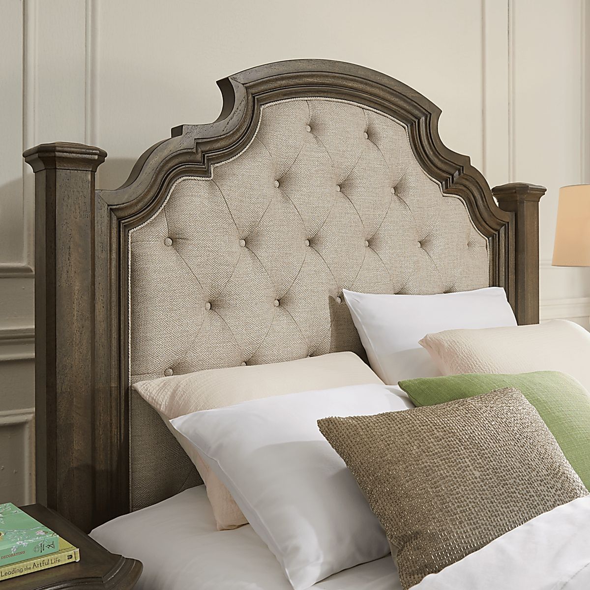 Cindy Crawford Calle Vista 7 Pc Brown Dark Wood Queen Bedroom Set