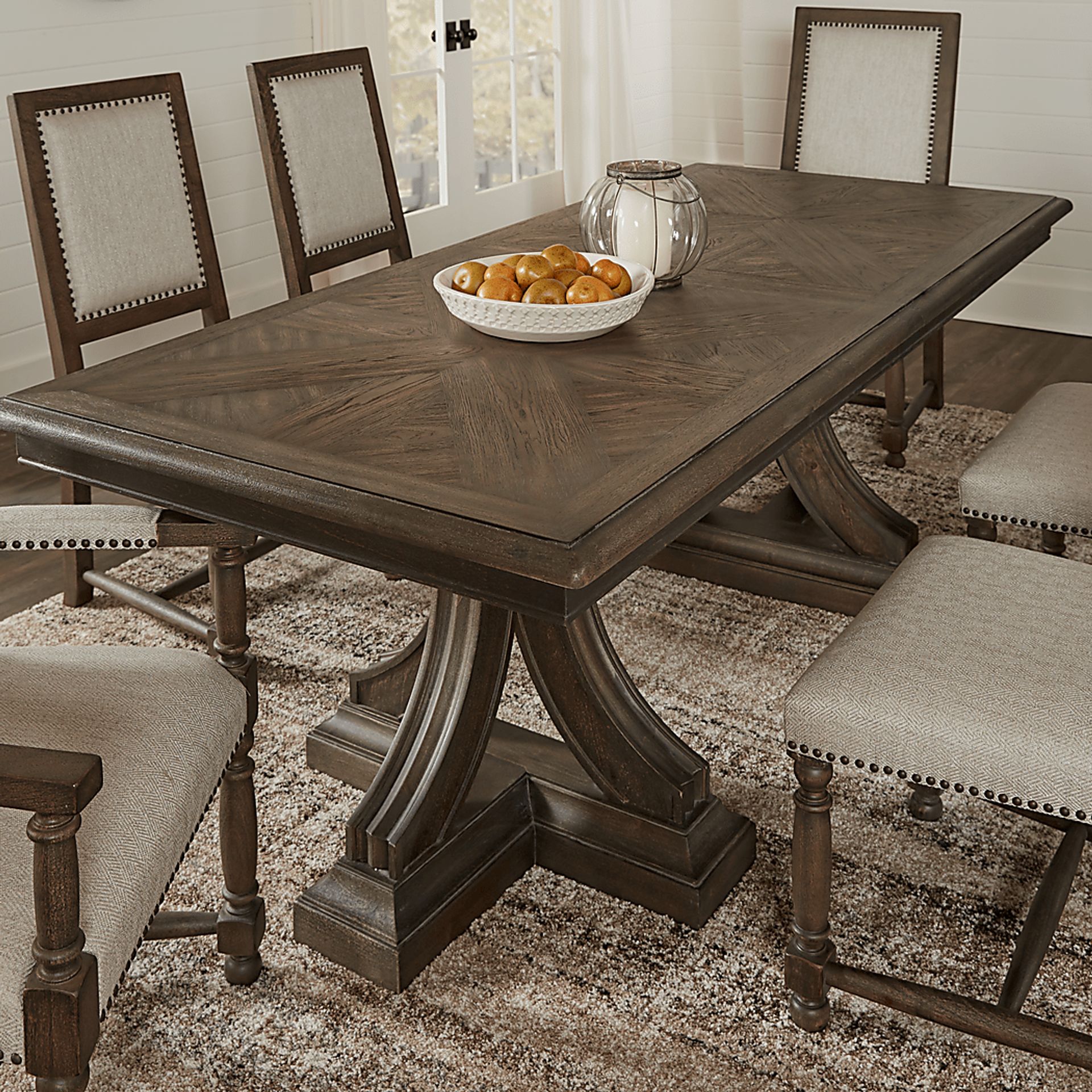 Cindy Crawford Home Calle Vista Brown 7 Pc Dining Room - Image 4