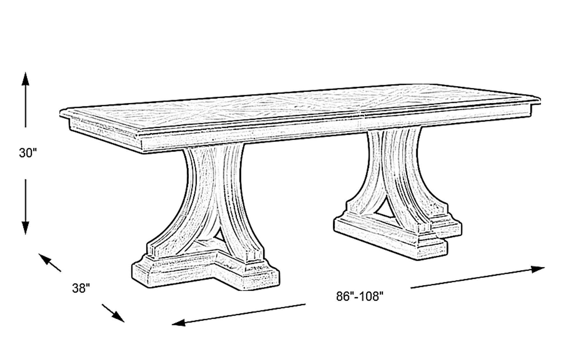 Dimension Image. Please refer to the Dimension Tab on this page for dimension details.