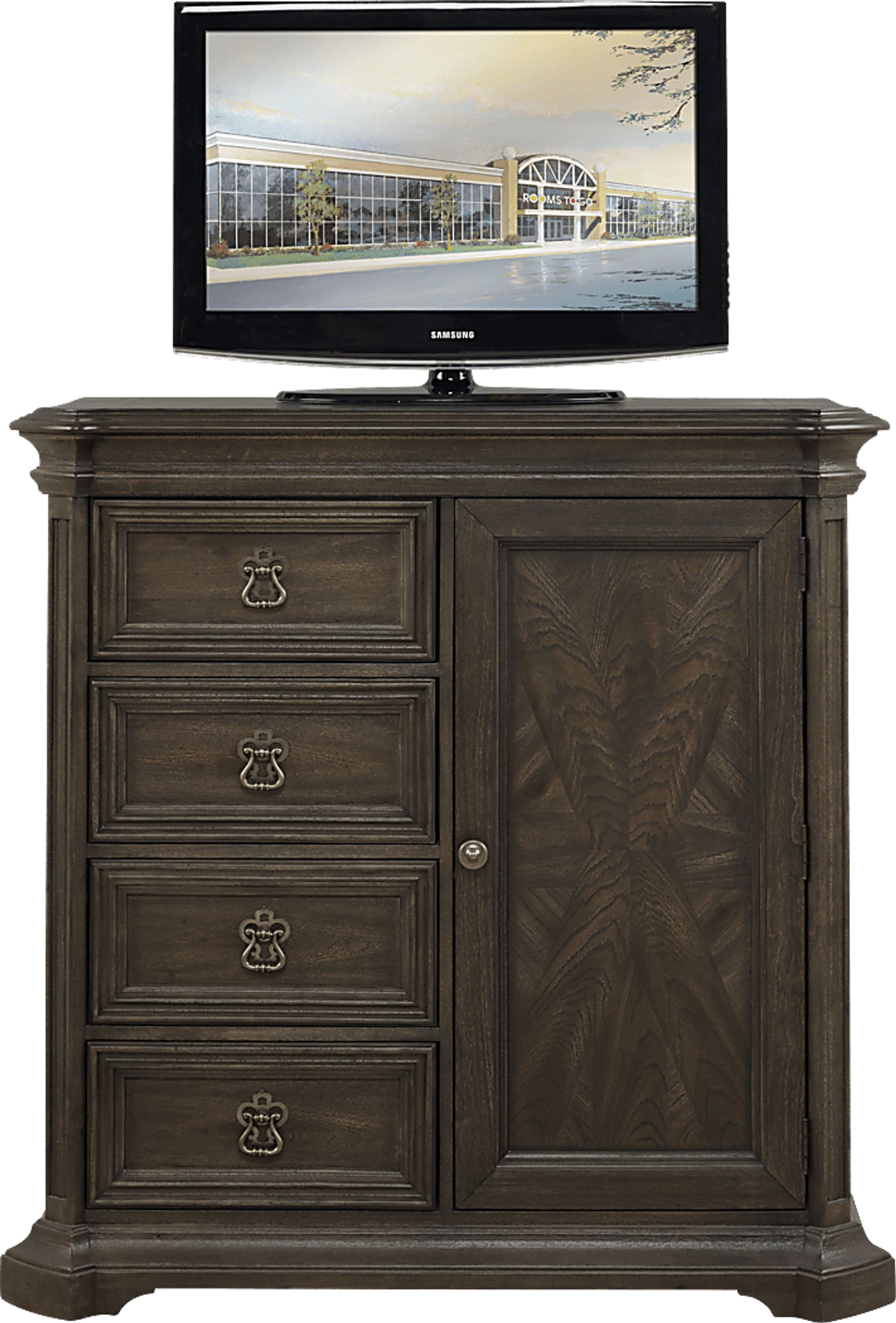 Cindy Crawford Home Calle Vista Brown Media Chest - Image 1