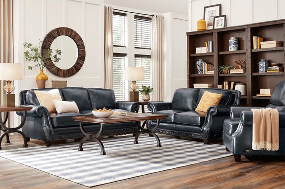 Calvano 5 Pc Leather Living Room Set