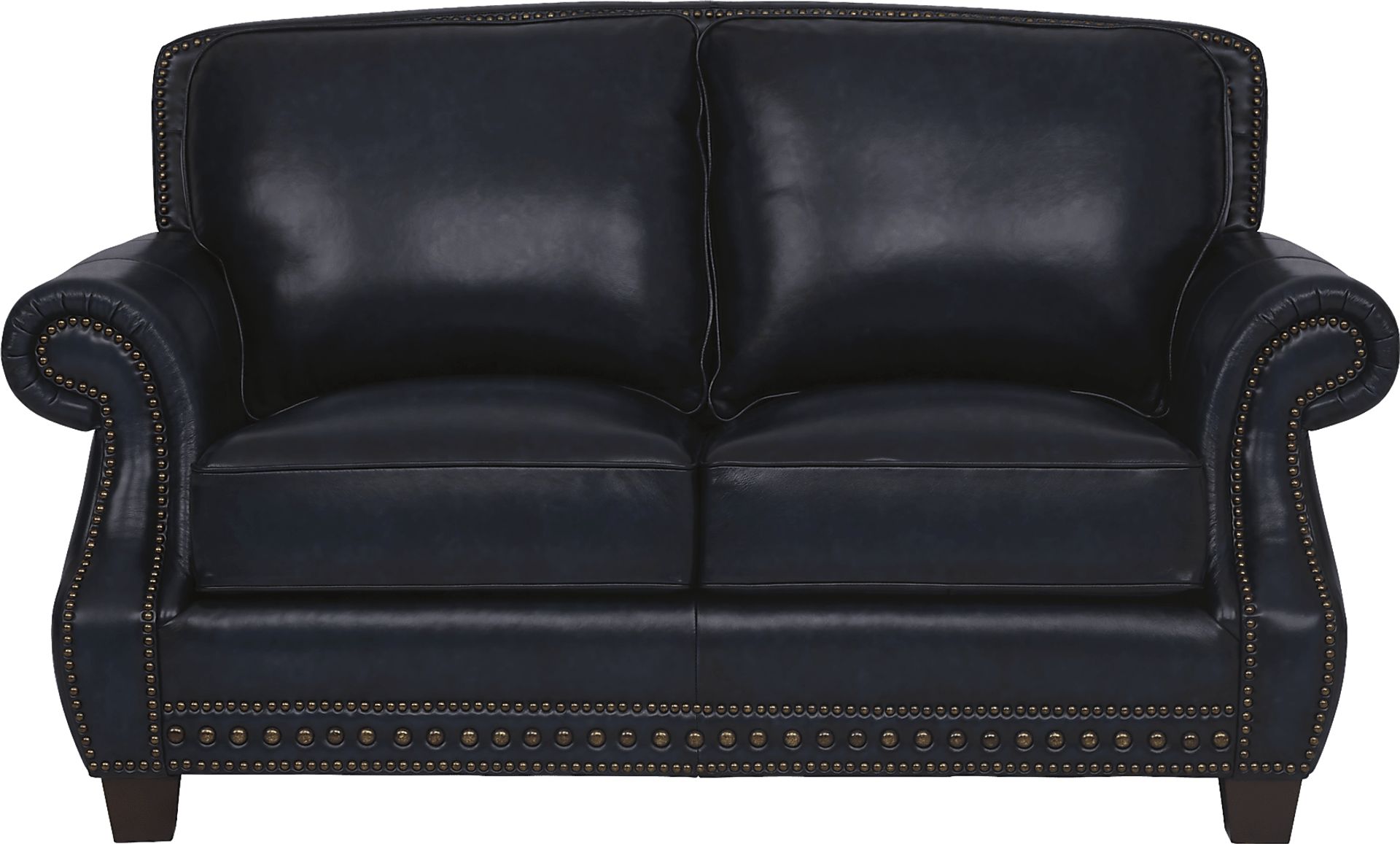 Cindy Crawford Home Calvano Blue Leather 7 Pc Living Room with Gel Foam Sleeper Sofa - Image 5