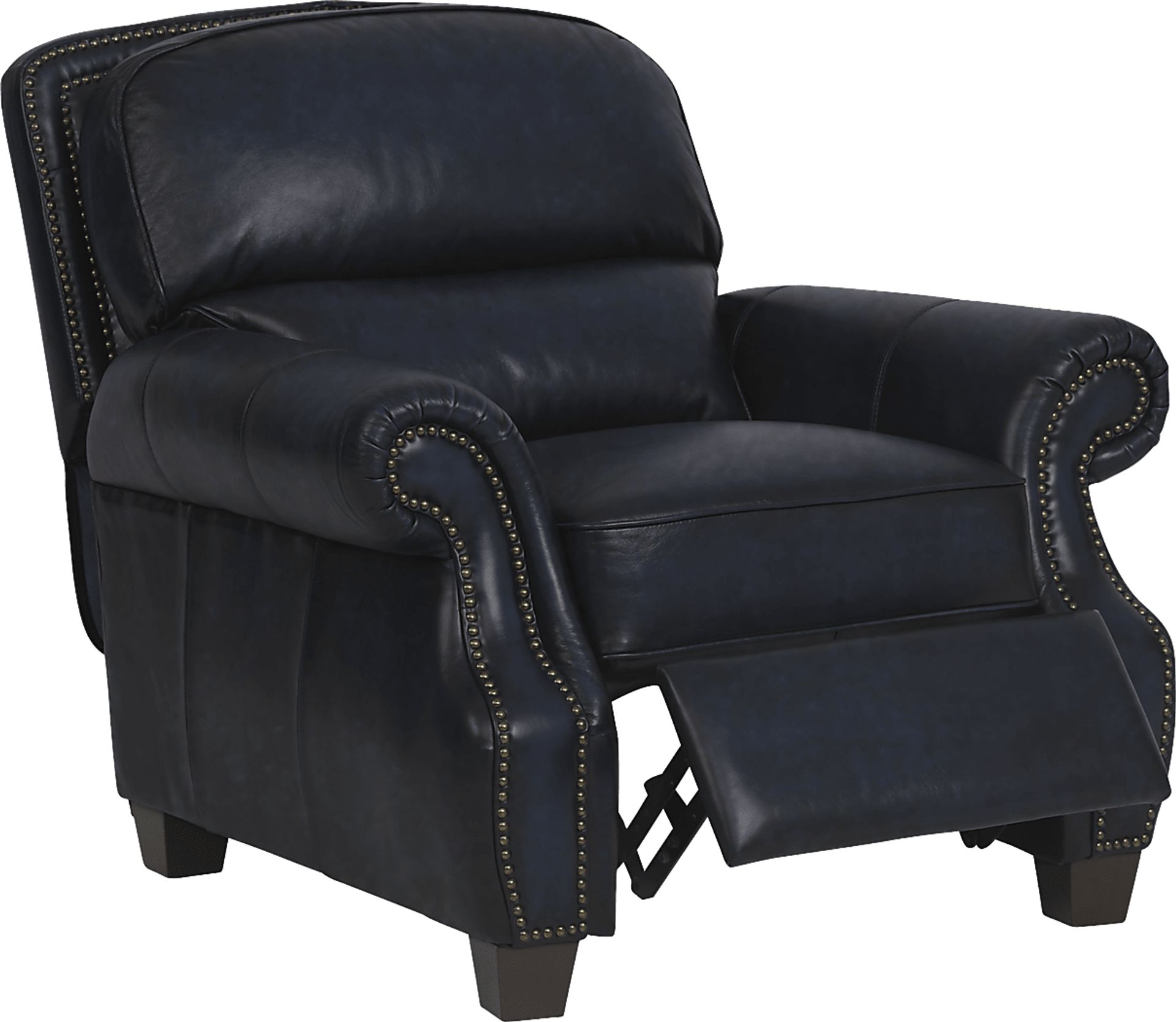 Calvano Blue Leather 3 Pc Living Room - Image 9