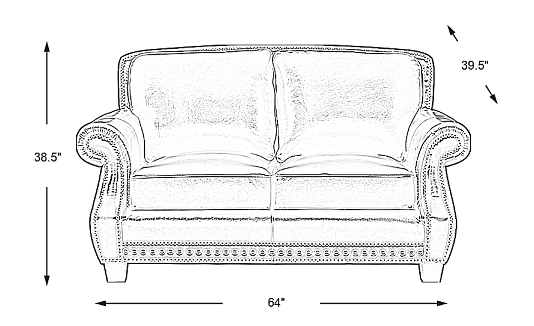 Calvano Leather Loveseat