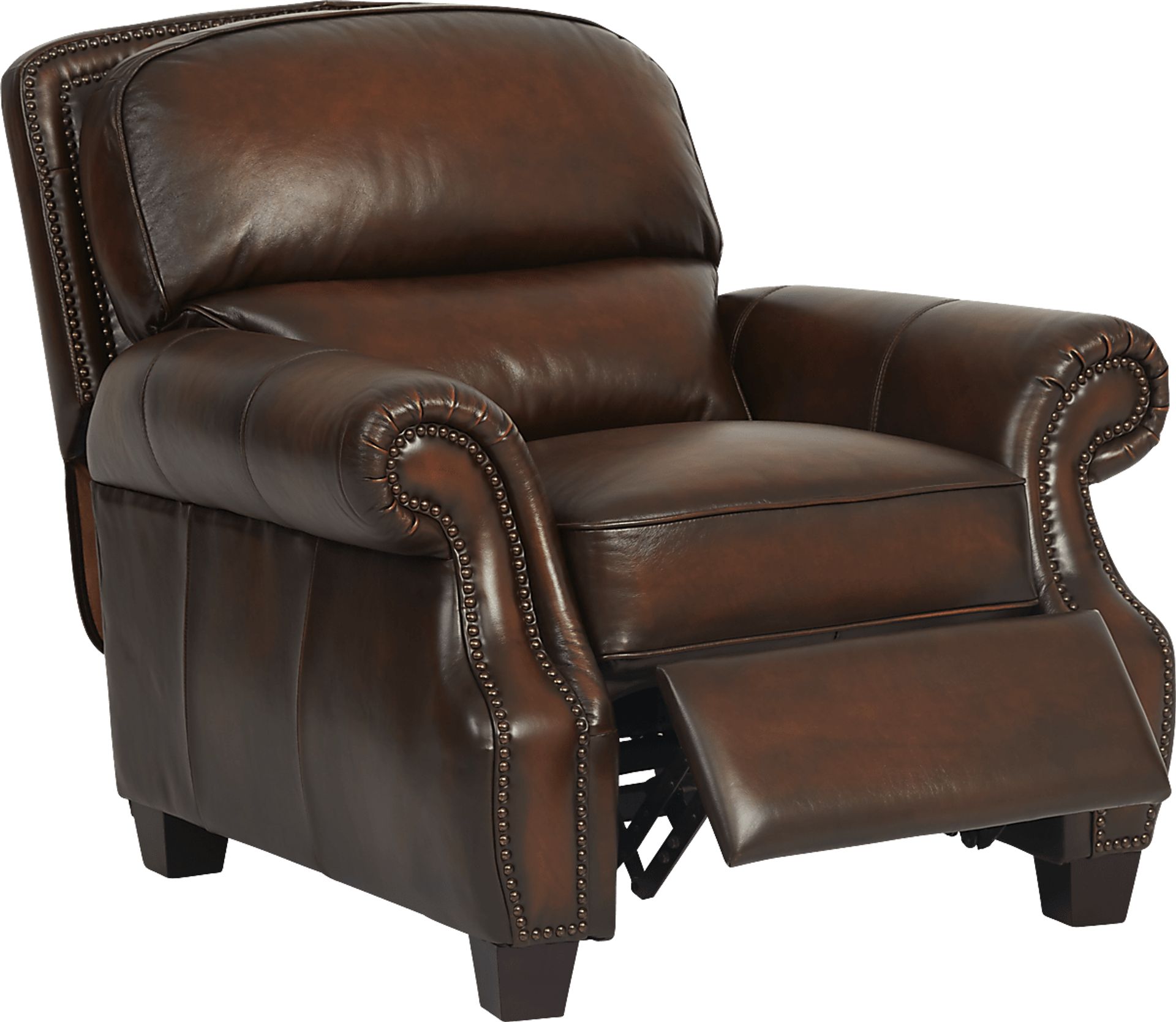 Calvano Brown Leather Recliner - Image 2