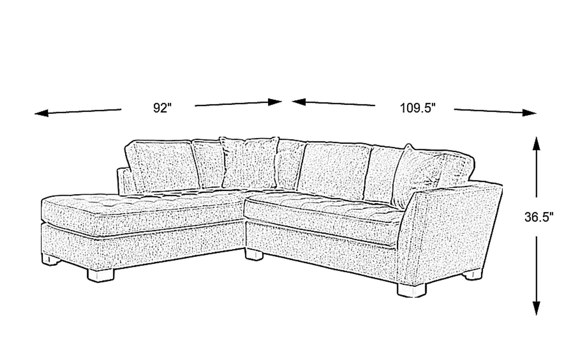 Dimension Image. Please refer to the Dimension Tab on this page for dimension details.