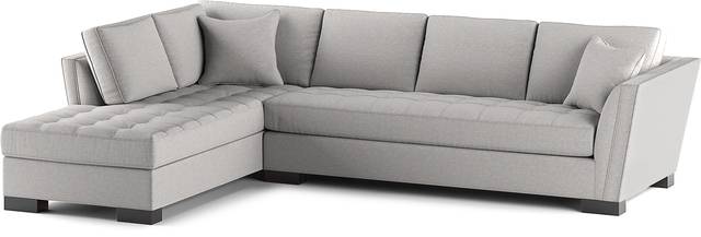 Cindy Crawford Home Calvin Heights Bluestone Textured 2 Pc XL Sectional - Thumbnail - Image 3