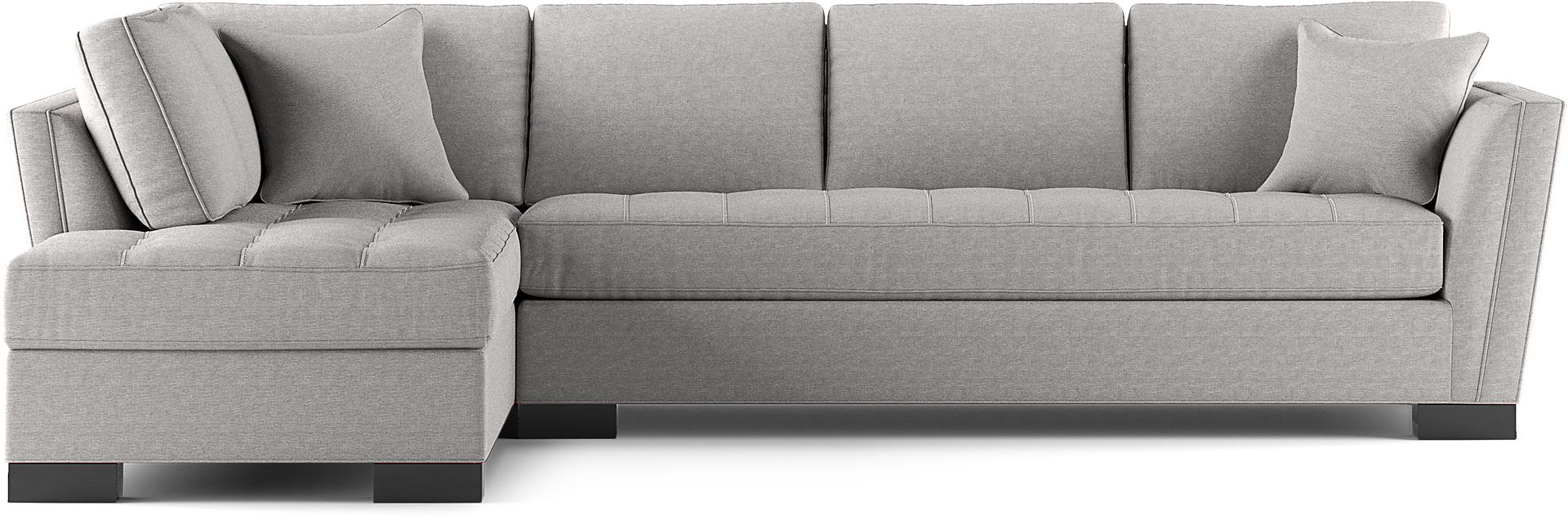 Cindy Crawford Home Calvin Heights Bluestone Textured 2 Pc XL Sectional - Image 3