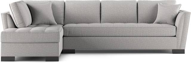 Cindy Crawford Home Calvin Heights Bluestone Textured 2 Pc XL Sectional - Thumbnail - Image 1