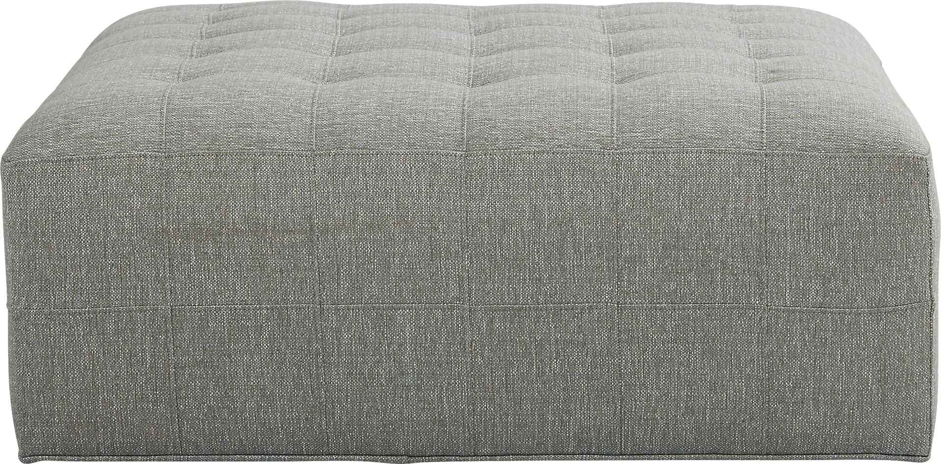Cindy Crawford Home Calvin Heights Bluestone Textured Cocktail Ottoman - Image 2