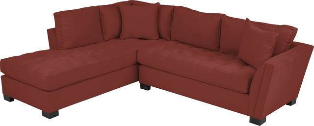 Cindy Crawford Home Calvin Heights Brick Microfiber 2 Pc Sectional - Thumbnail - Image 3