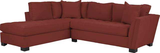 Cindy Crawford Home Calvin Heights Brick Microfiber 2 Pc Sectional - Thumbnail - Image 1