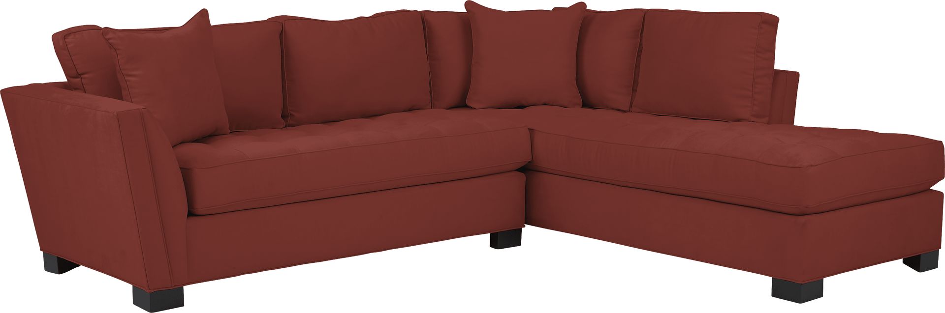 Cindy Crawford Home Calvin Heights Brick Microfiber 2 Pc Sectional - Image 1