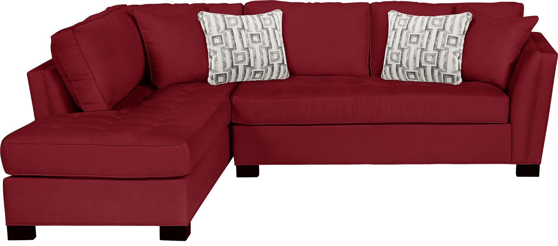 Cindy Crawford Home Calvin Heights Cardinal Microfiber 2 Pc Sectional - Image 1