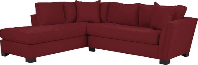 Cindy Crawford Home Calvin Heights Cardinal Microfiber 2 Pc Sectional - Thumbnail - Image 1