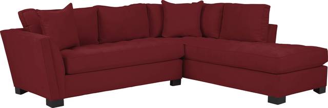 Cindy Crawford Home Calvin Heights Cardinal Microfiber 2 Pc Sectional - Thumbnail - Image 1