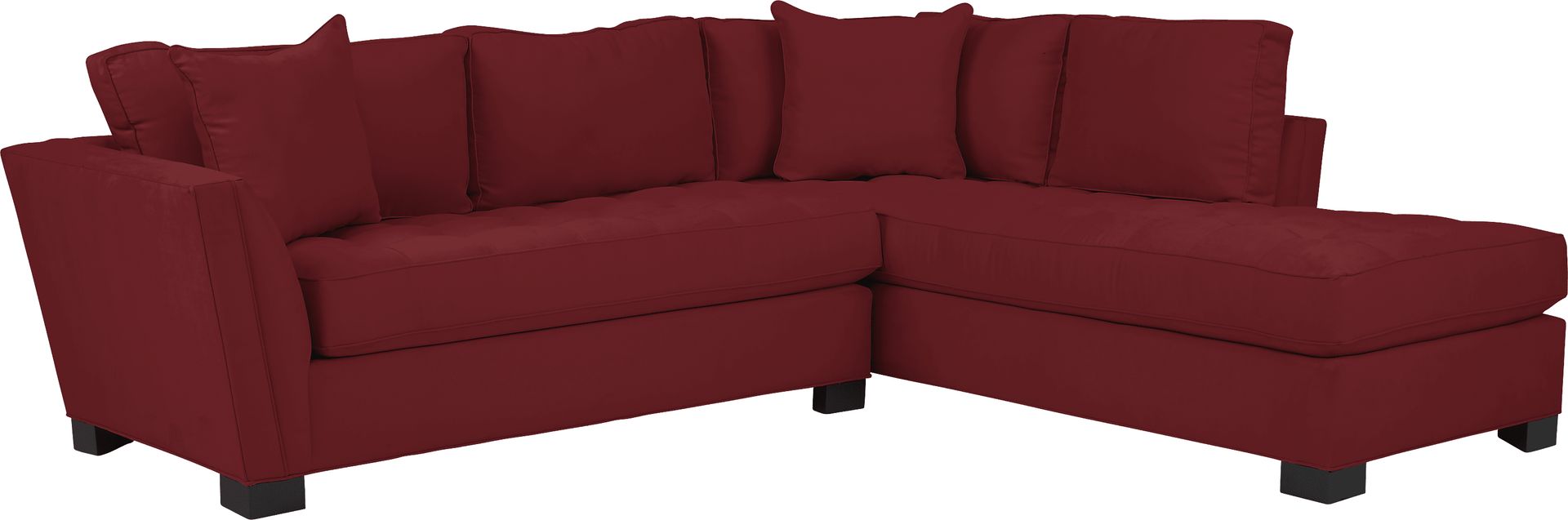 Cindy Crawford Home Calvin Heights Cardinal Microfiber 2 Pc Sectional - Image 1
