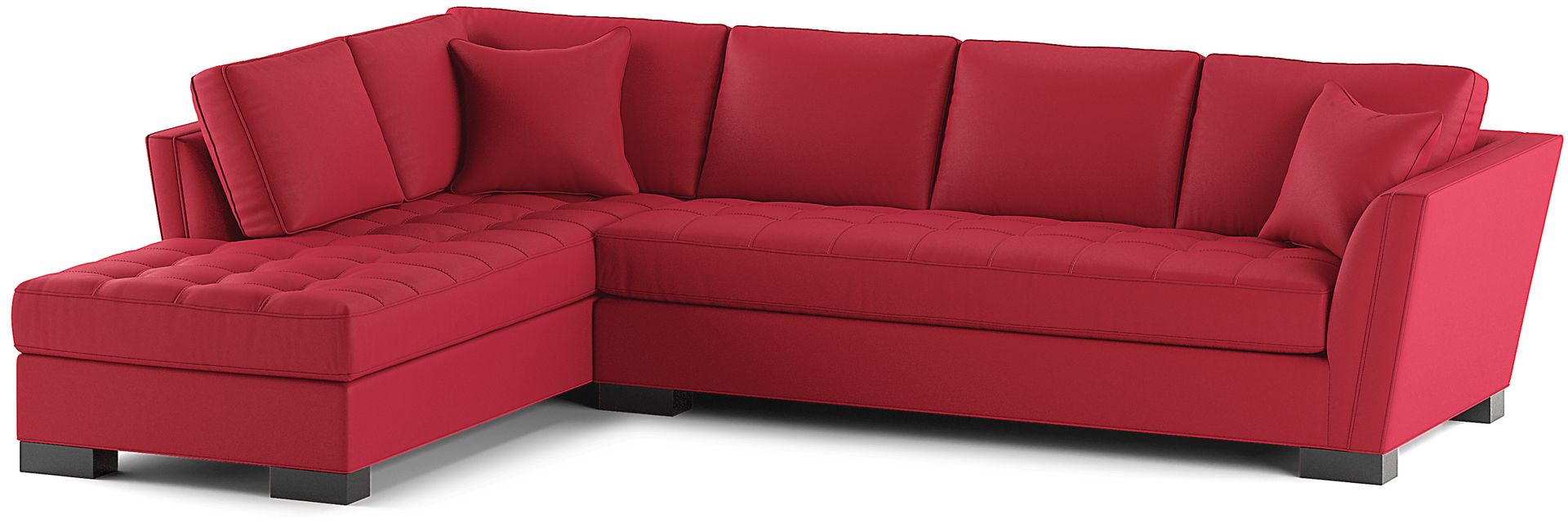 Cindy Crawford Calvin Heights Cardinal Red Microfiber 2 Pc Left