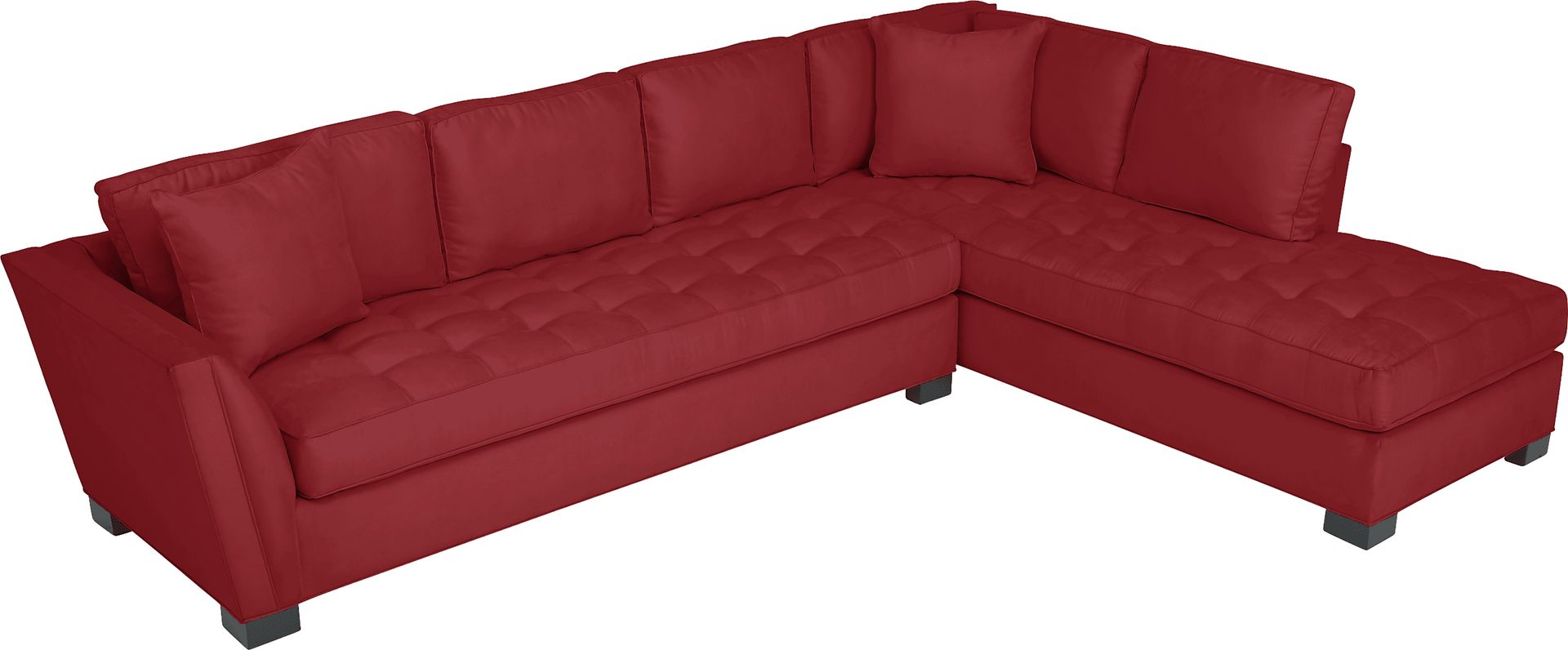 Cindy Crawford Home Calvin Heights Cardinal Microfiber 2 Pc XL Sectional - Image 4