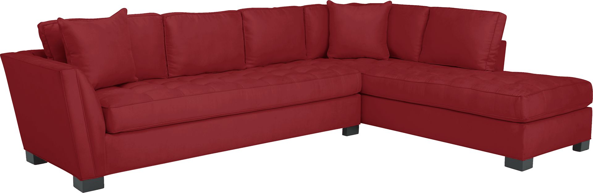 Cindy Crawford Home Calvin Heights Cardinal Microfiber 2 Pc XL Sectional - Image 1