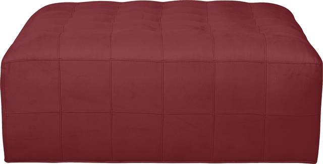 Cindy Crawford Home Calvin Heights Cardinal Microfiber Cocktail Ottoman - Thumbnail - Image 2