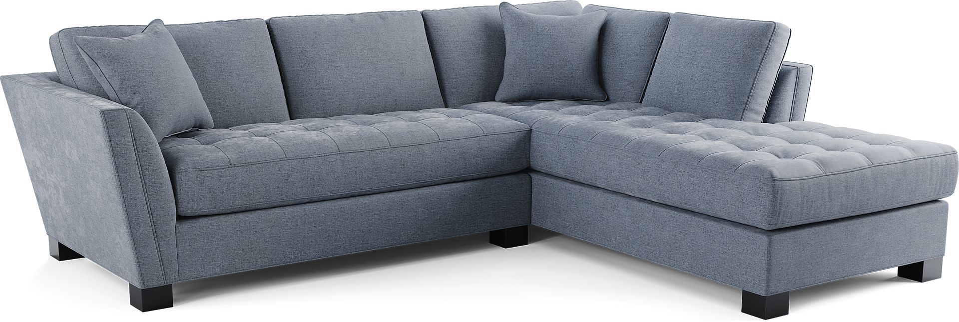 Calvin Heights Chambray Textured 2 Pc Sectional - Image 3